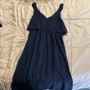 Navy sheer dress